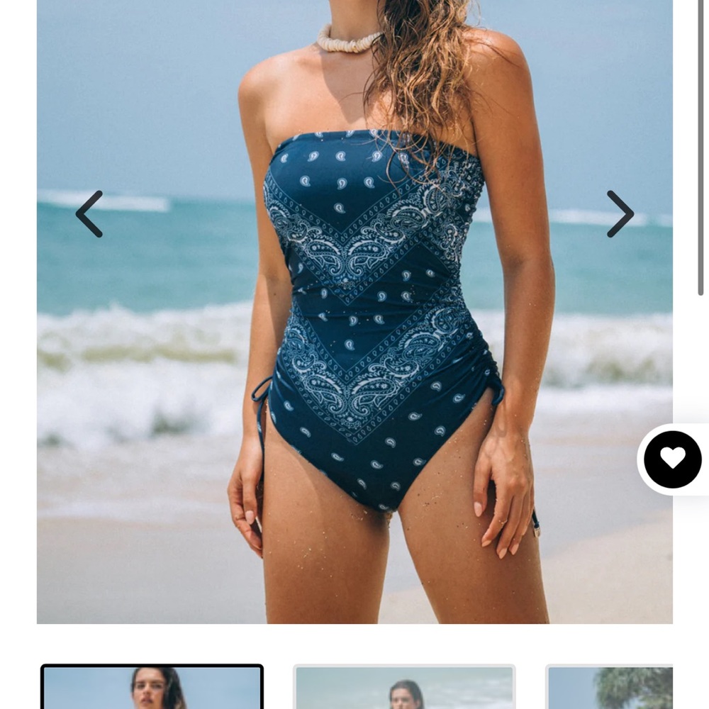 Daze Dayz Navy Bandana Print One-Piece Swimsuit